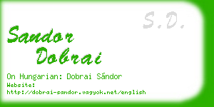 sandor dobrai business card