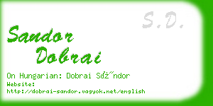 sandor dobrai business card